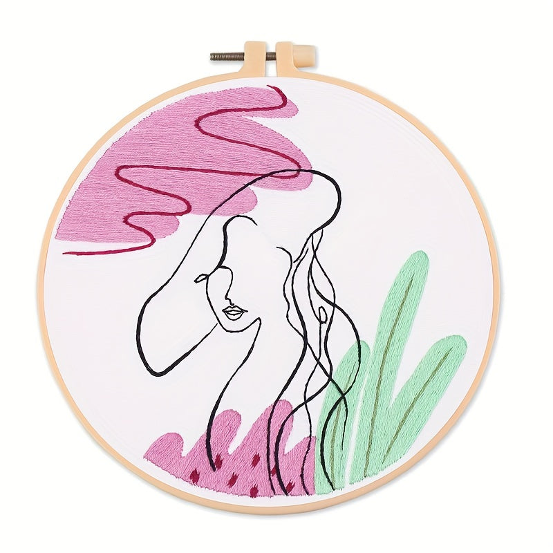 Embroidery Starter Kit For Adults DIY Abstract Art Needwork