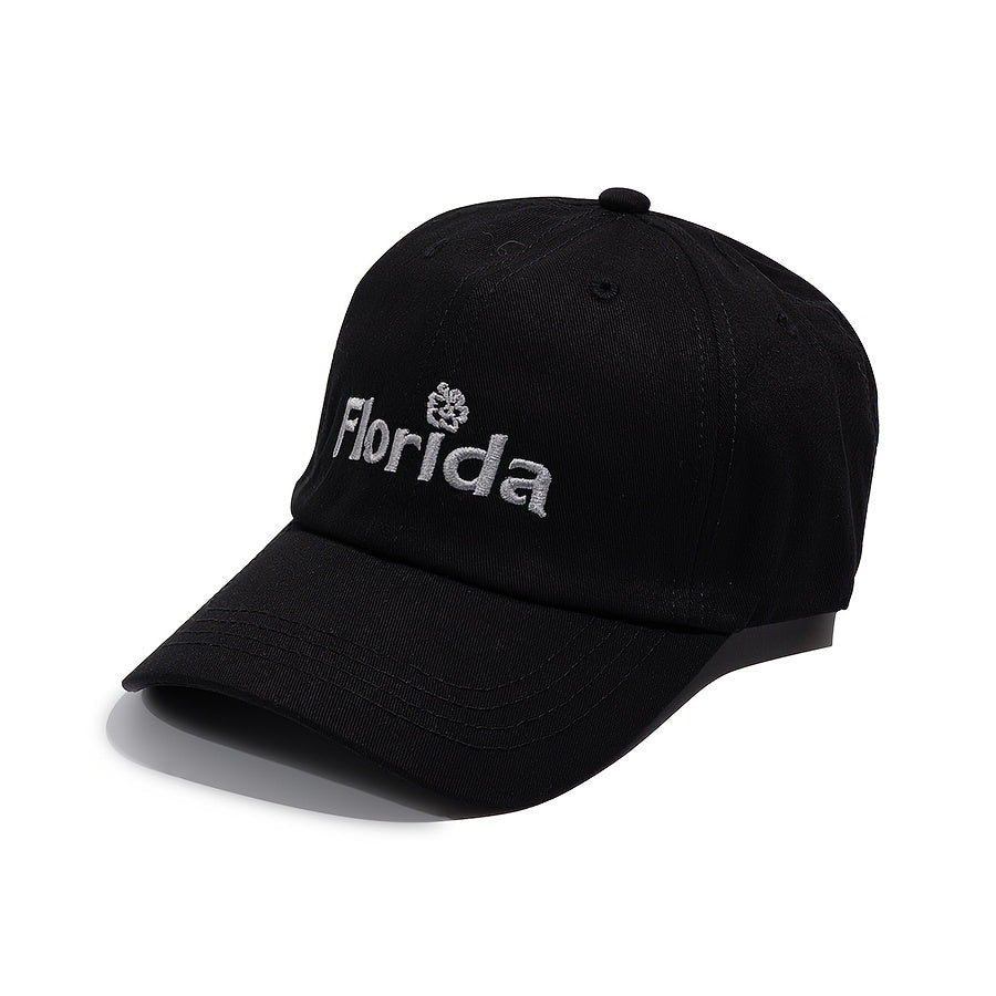 Florida Embroidery Baseball Cap Cotton Sun Hat Women Sports Hat