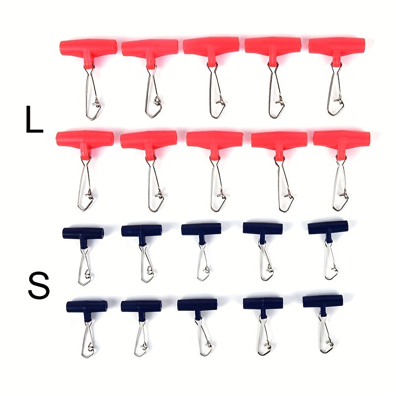 10pcs Fishing Line Sinker Slider with Hook Snap Tool Gear Accessory