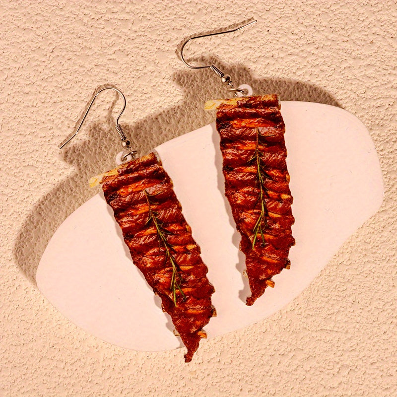 Indian Fries Sausages Ribs Coffee Horns Bags Ice Cream Dangle Earrings