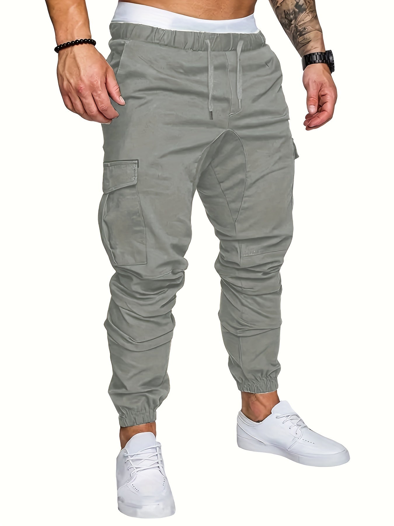 Men's Relaxed Fit Cargo Pants With Flap Pockets