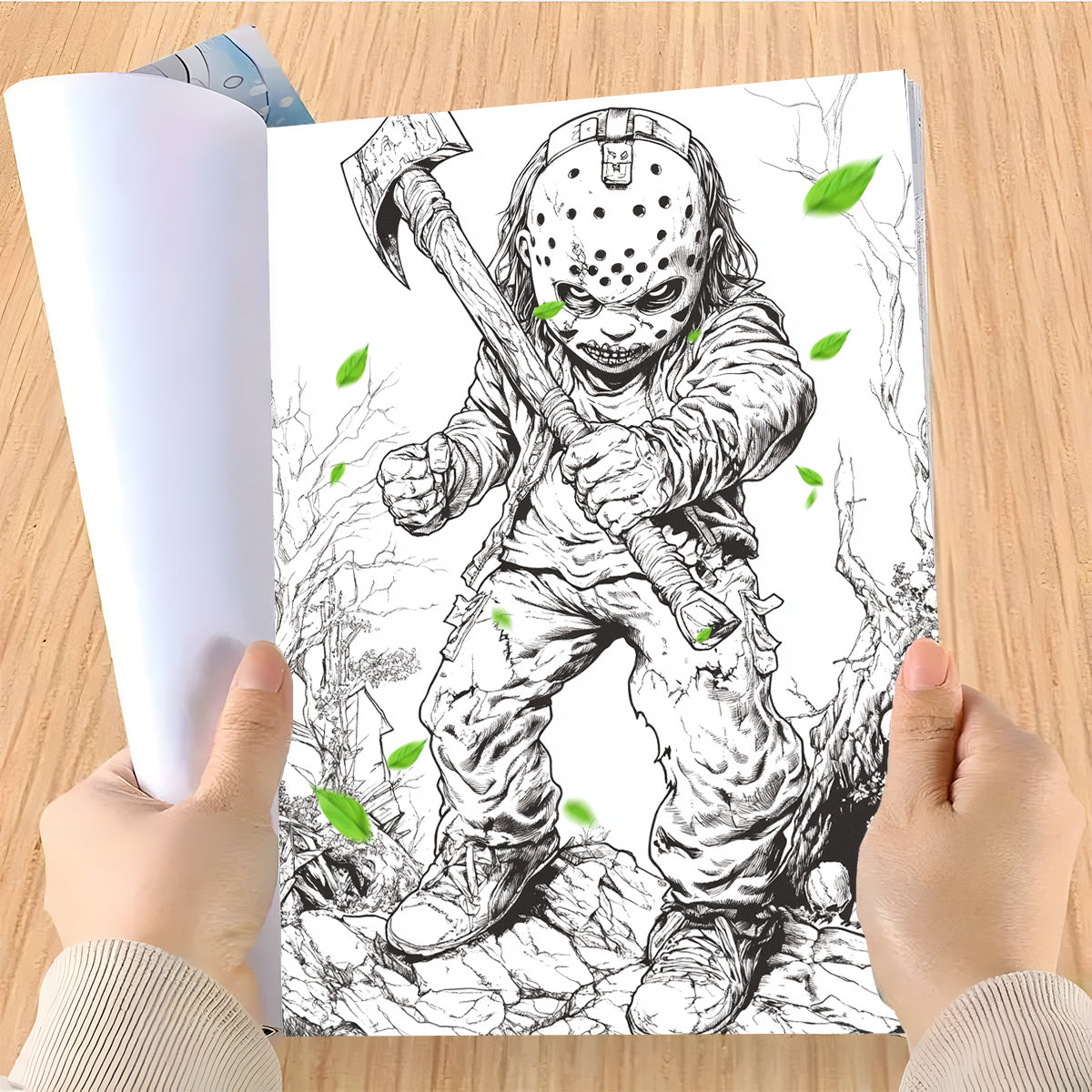 Deluxe Horror Coloring Book 22 Pages Watercolor Paper
