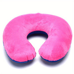 Inflatable U Shaped Travel Pillow for Comfortable Sleeping on Plane or Train