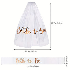 2pcs Wedding Party Headband & Straps Bridal Gift Engagement