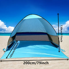 Portable Beach Tent For 2-3 Adults UPF 50 Sun Protection and Lightweight