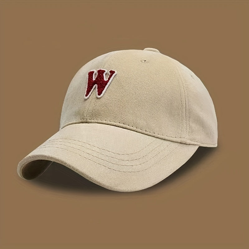 W Embroidery Baseball Cap Casual Women Sun Hat Outdoor Sunscreen Sports Hats