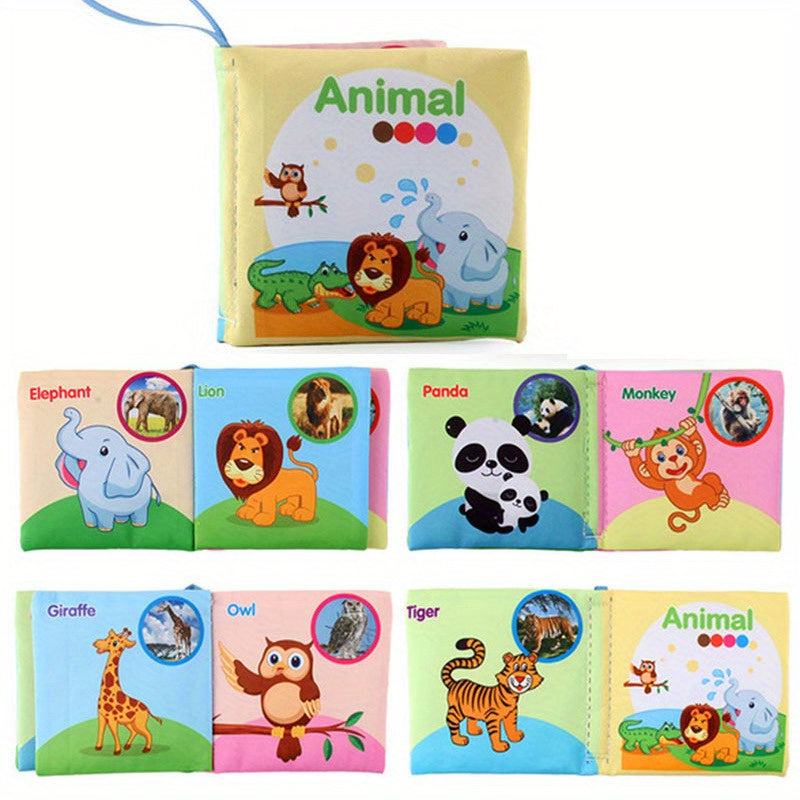 Early Education Baby Cloth Book Animal Traffic Fruit Ocean Tear Resistant Paper