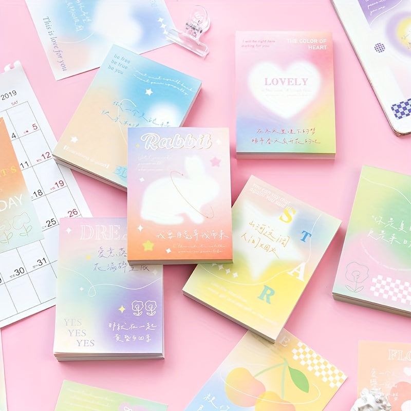 90 Sheets Fruit Rabbit Heart Star Lovely Flower Paper Memo Pad