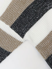  Colorblock Long Sleeve Cardigan