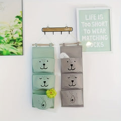 Bedside Wall Storage Hanging Bag Waterproof Fabric Dormitory Organizer