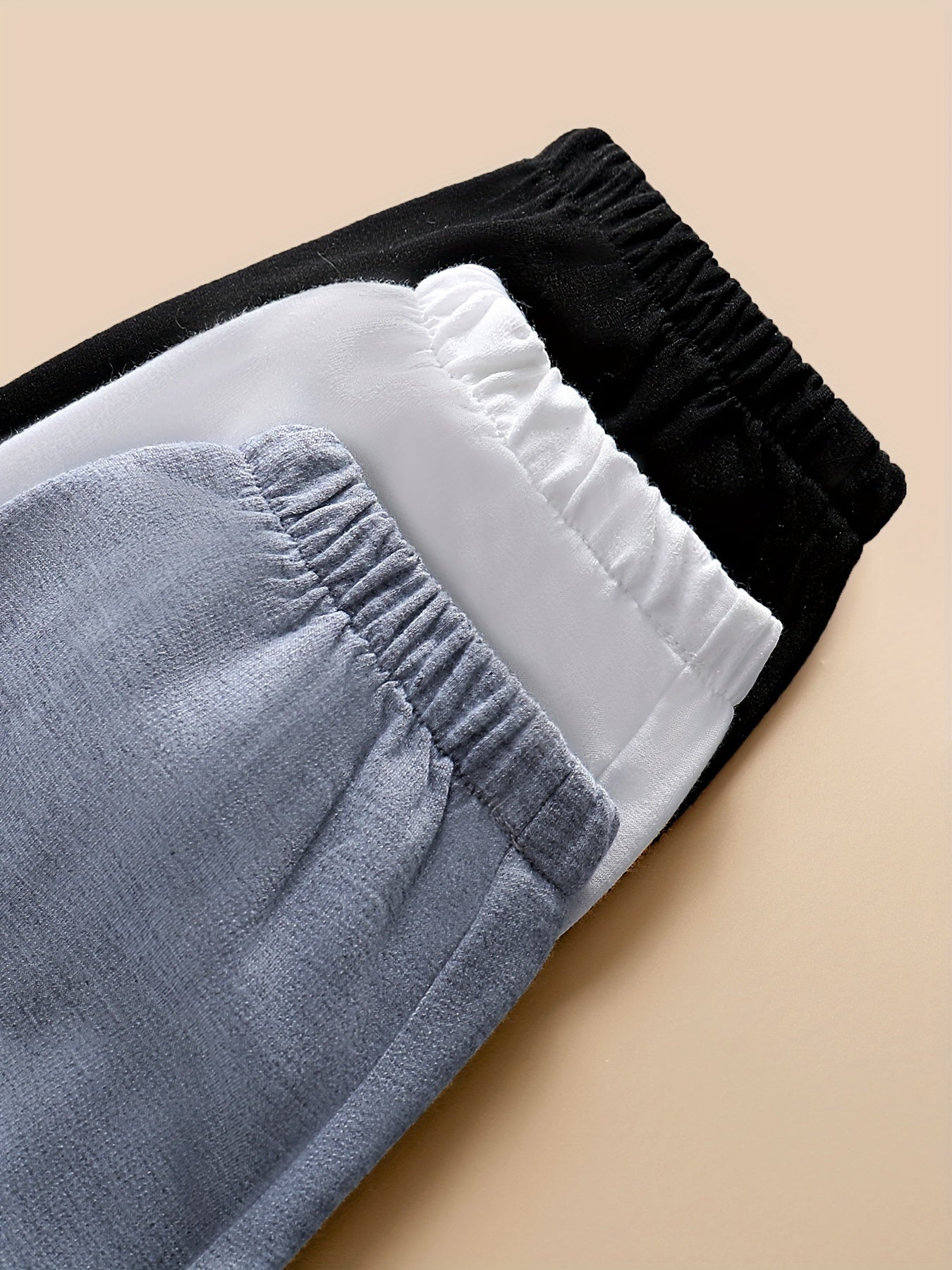 3pcs Girl's Jogger Pants Elastic Waist Sweatpants
