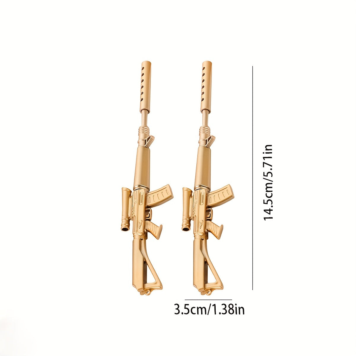2pcs Machine Gun Shaped Ballpoint Pen Office Supplies