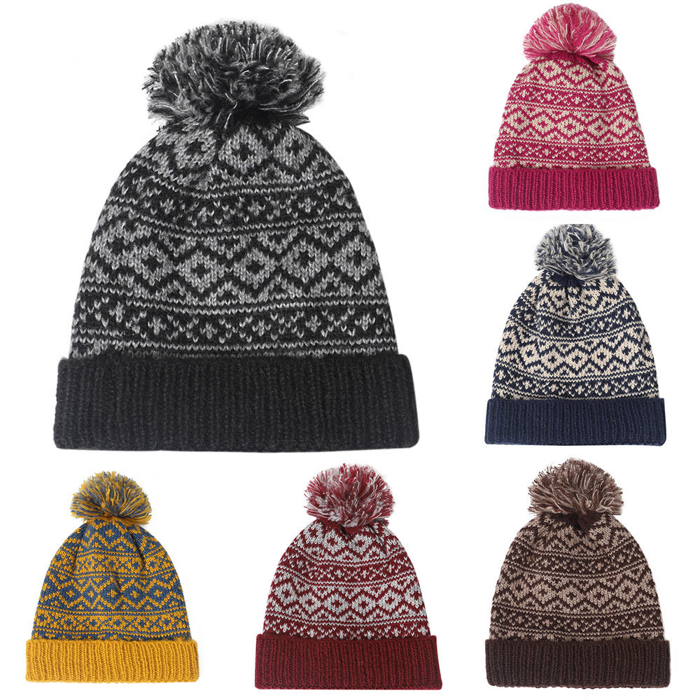 Autumn Winter Brimless Riding Thickened Wool Knitted Cap