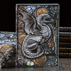 A5 Retro Relief 3D Dragon Notebook, 100 Sheets