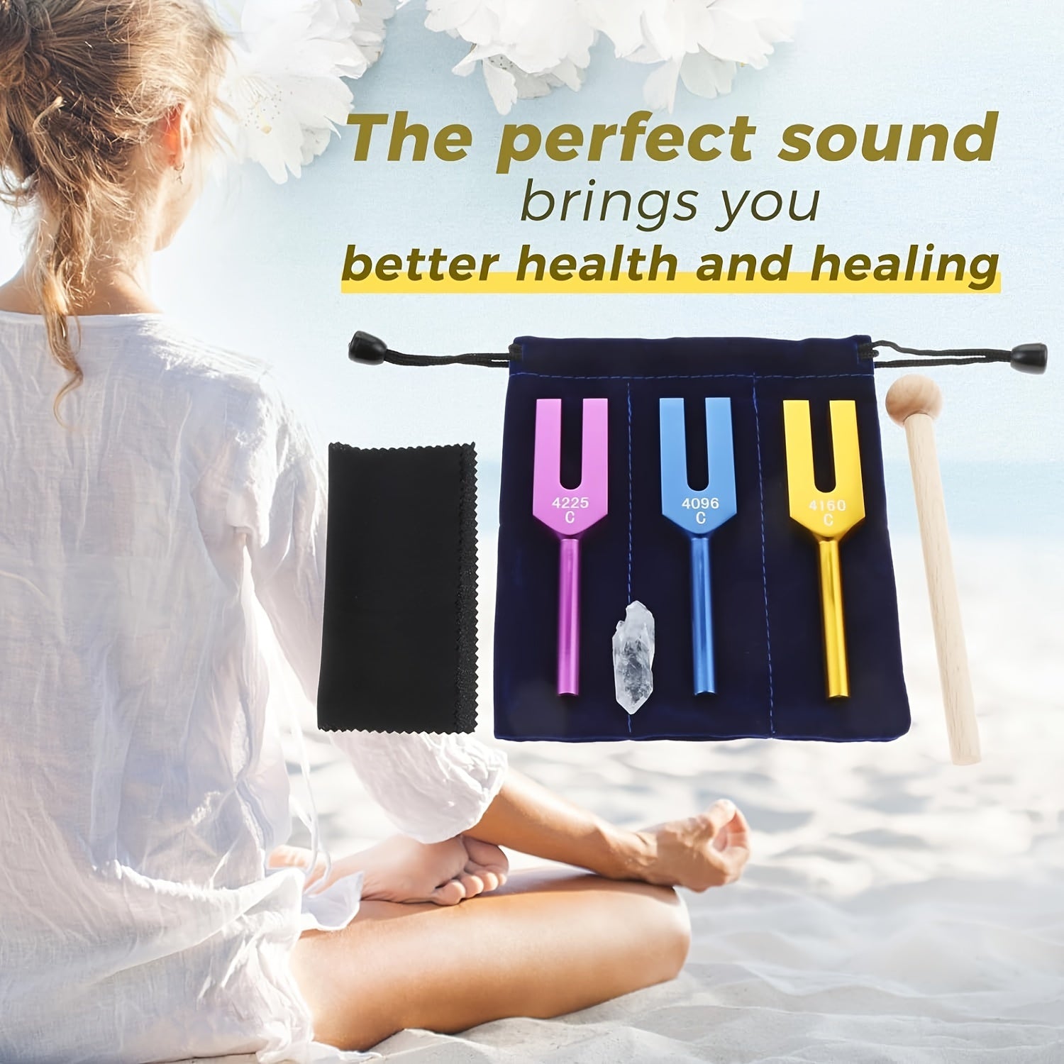 4096HZ High Frequency Resonance Sound Fork for Meditation