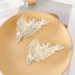 Rhinestone Butterfly Hair Claw Clips Elegant Hair Accessories