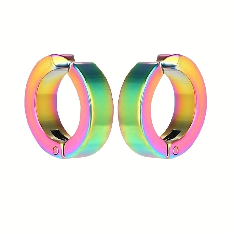 Titanium Steel Small Earrings for Men