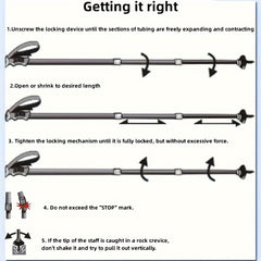 Shock Absorbing T handle Trekking Poles