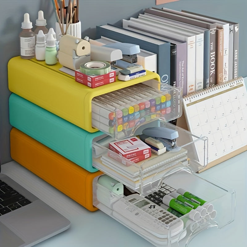 Desktop Shelf Drawer Storage Box Desk Organizer