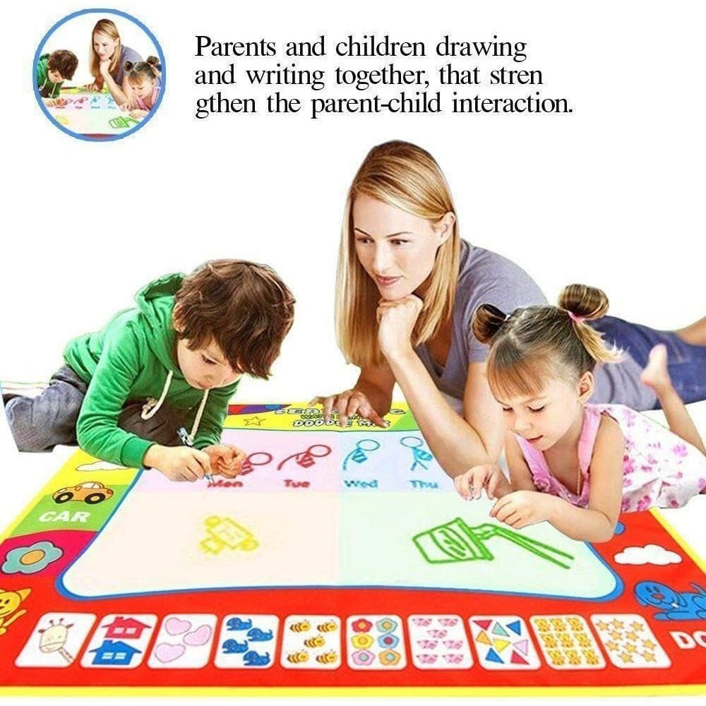 Water Magic Doodle Mat Drawing Painting Mat 60 with 2 Magic Pen Multicoloured