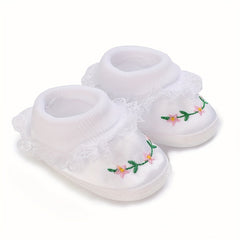 Flower Sneakers for Baby Girls Lightweight Non Slip Shoes Spring Autumn