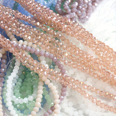 120pcs Crystal Glass Beads Round Spacer for Jewelry Making DIY