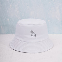 Solid Bucket Hat Casual Beach Sun Hat Fisherman Cap Lightweight Cotton