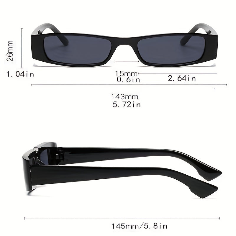 Y2K Rectangle Sunglasses Retro UV400 Sun Glasses