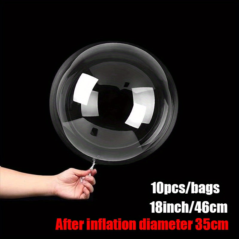 10pcs Transparent Balloon Inflatable Balloons Wedding Birthday Party Decoration