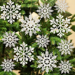 10pcs Christmas Snowflakes Tree Decor Hangings 3.9INCH