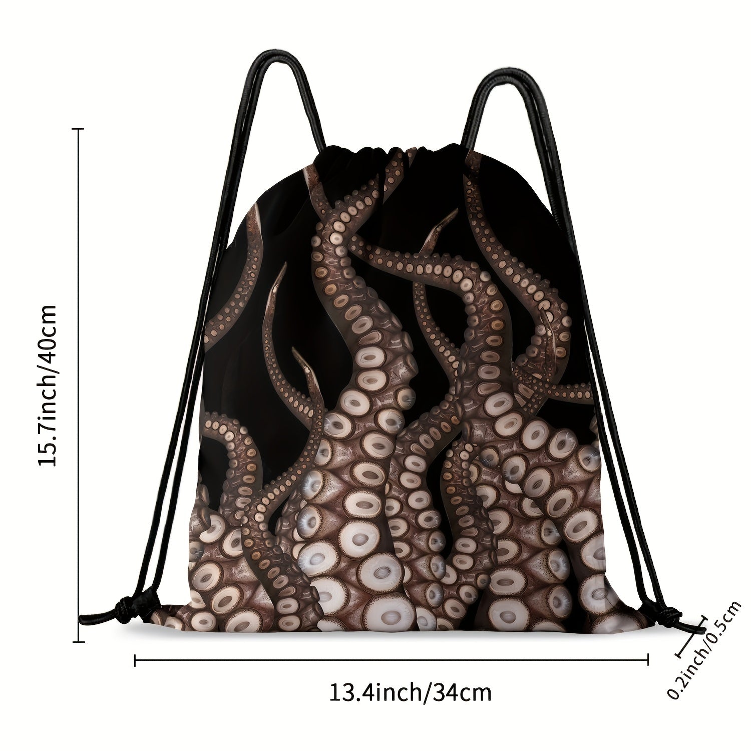 Halloween Flower Skull Drawstring Backpack Ghost Skull Elf Pattern