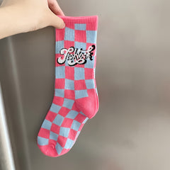 5 Pairs Letter Print Mid Tube Socks Women's Stockings