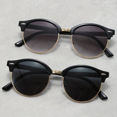 Men's Vintage Round Frame Sunglasses UV Protection