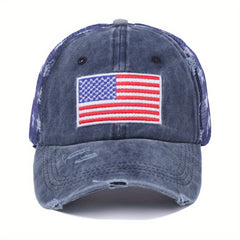 Embroidered American Flag Baseball Cap for Men