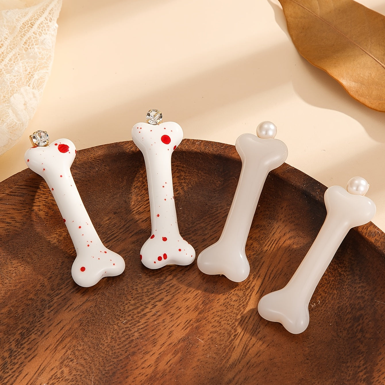 Halloween Dog Bone Hair Clips for Women Girls