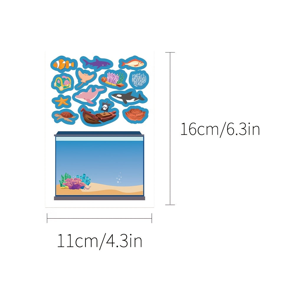 8pcs Marine Life Stickers for Laptops, Phones, Journals