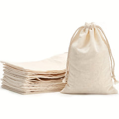 10pcs Muslin Drawstring Bags Home Party Wedding Storage Supplies