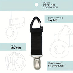Canvas Hat Clip for Travel Handbag Backpack Luggage Hat Holder
