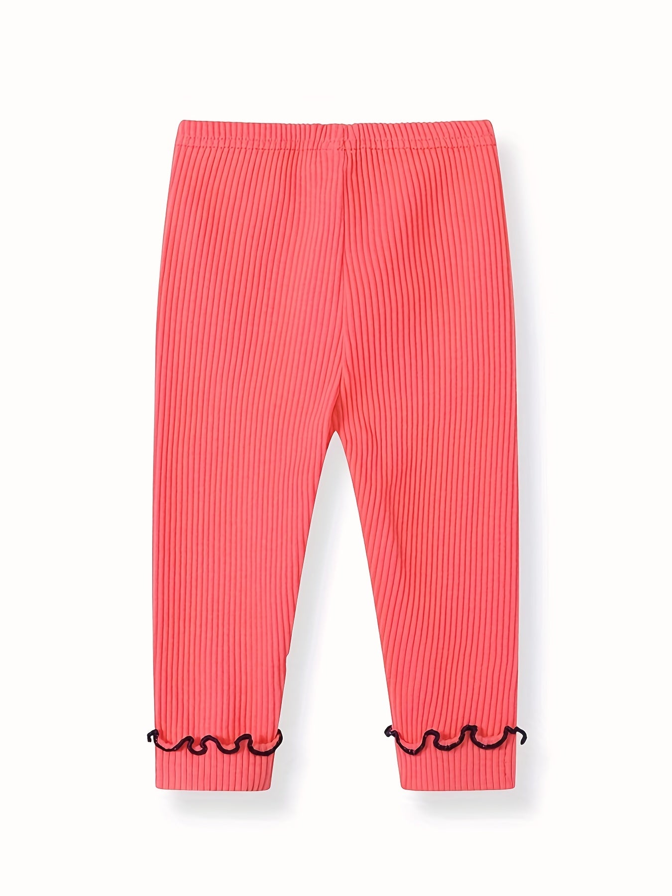 Baby Ribbed Knit Cotton Leggings, Fall Winter Pants