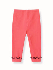 Baby Ribbed Knit Cotton Leggings, Fall Winter Pants
