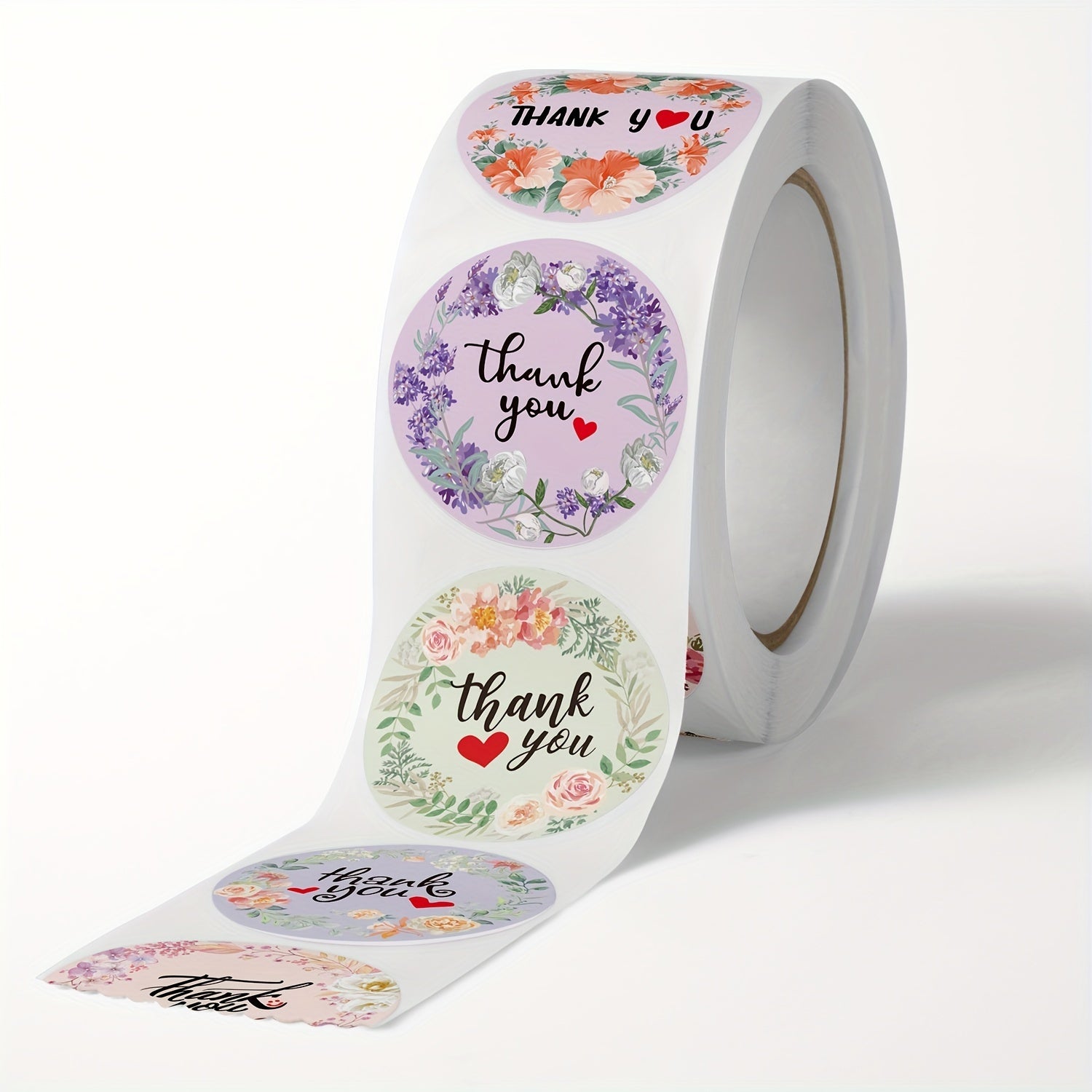Floral Thank You Stickers, Waterproof, Small Business, Thanksgiving