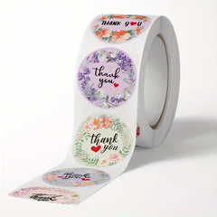 Floral Thank You Stickers, Waterproof, Small Business, Thanksgiving