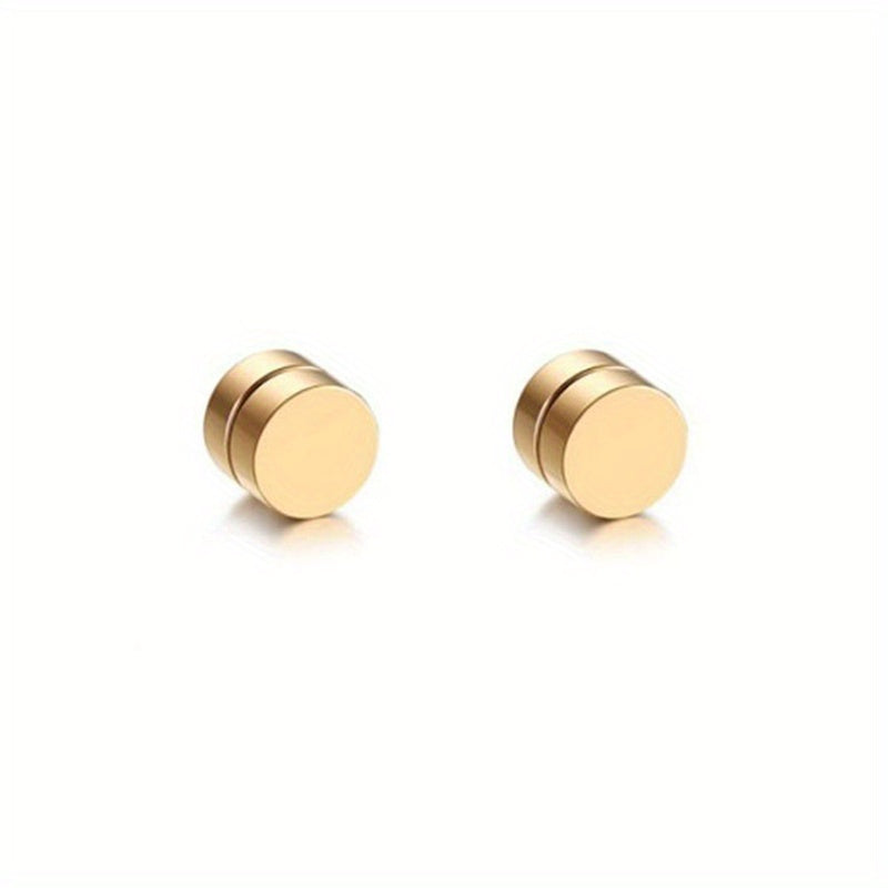 Men's Stainless Steel Magnetic Ear Clip Earrings