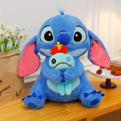 Stitch & Scrump Plush Hugging Doll Soft Toy w/ Red Bow Tie - Home Decor & Gift