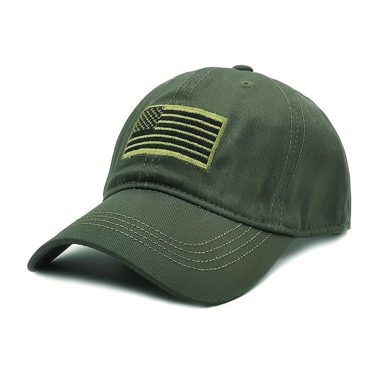 Camouflage Baseball Cap Flag Embroidery Dad Hat Adjustable Sun Hats