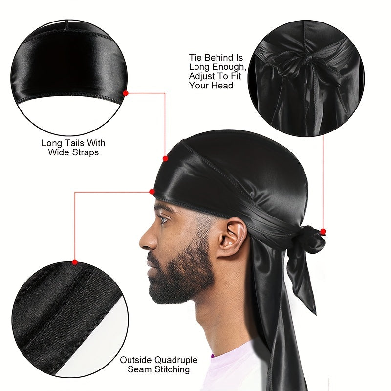 Outdoor Casual Satin Silky Du rag For Men And Women