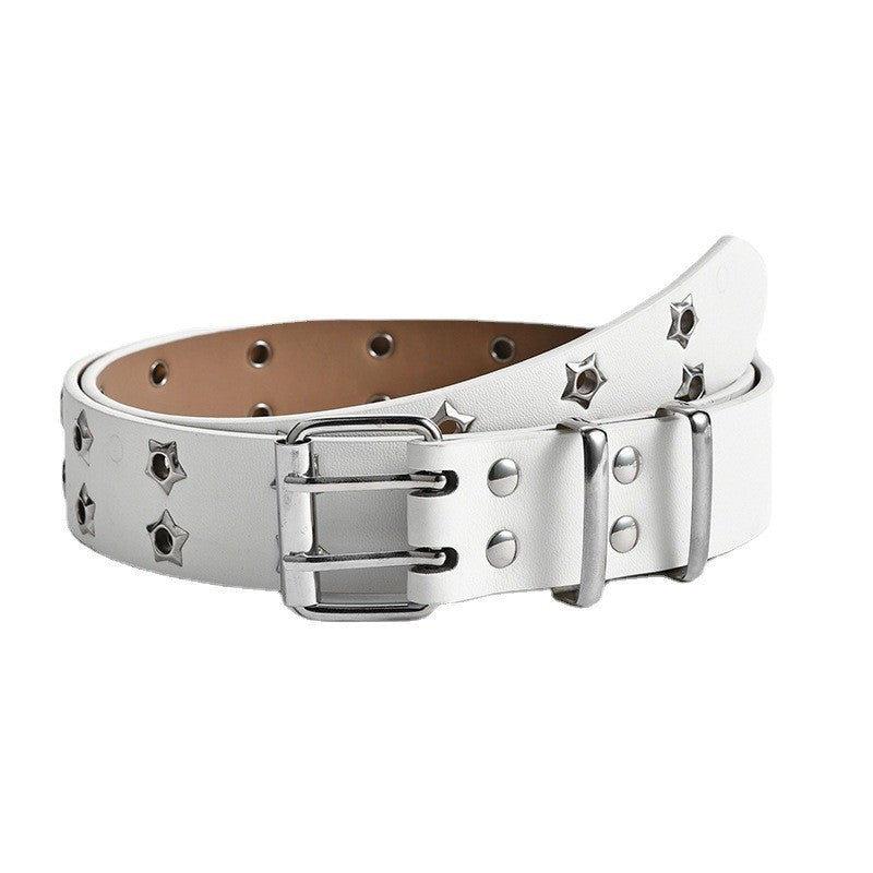 Star Eyelet Belt For Women Men Unisex Party Belt