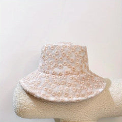 Mesh Lace Flower Embroidery Fisherman Hat for Women