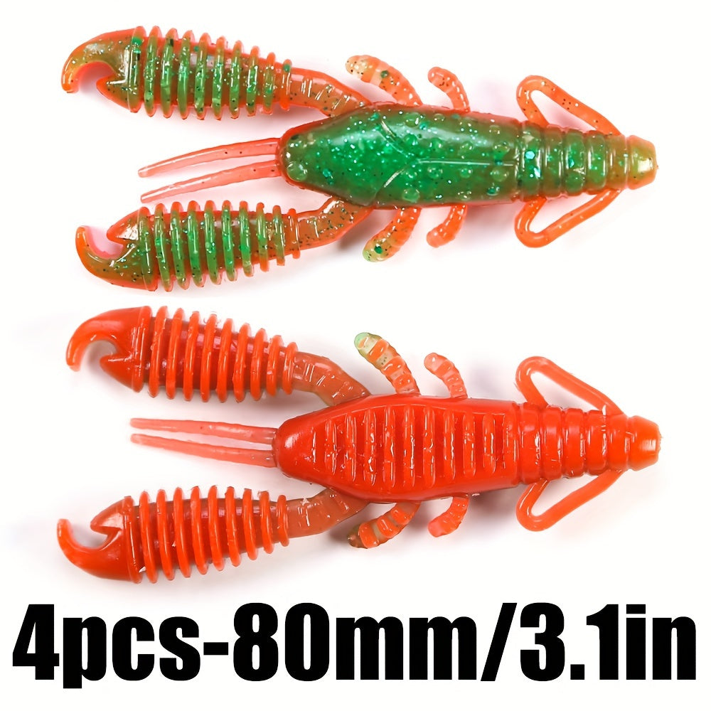 4pcs 7.5g Shrimp Crankbait Fishing Lure Wobbler for Bass Perch