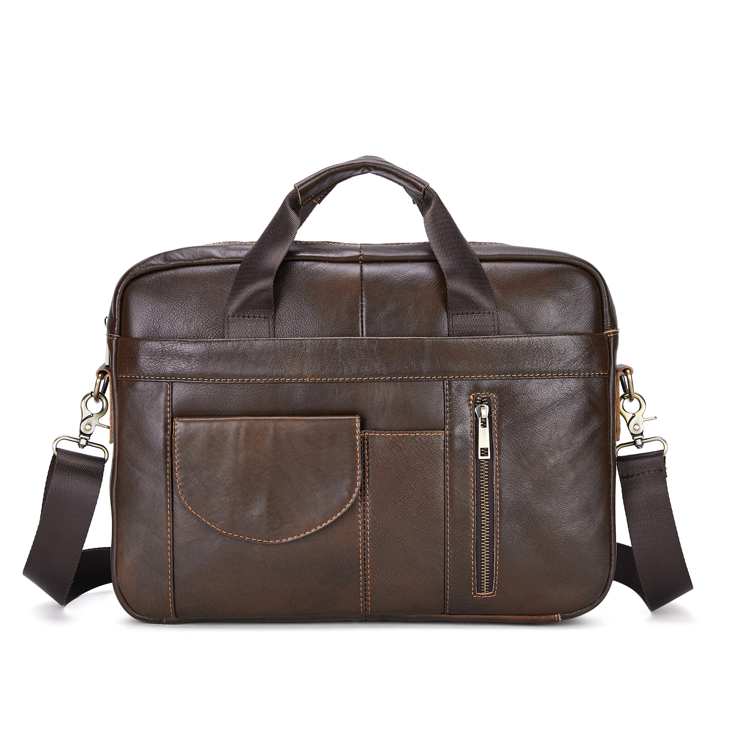 Vintage Leather Men's Bag Top Layer Cowhide Handbag Men's Briefcase